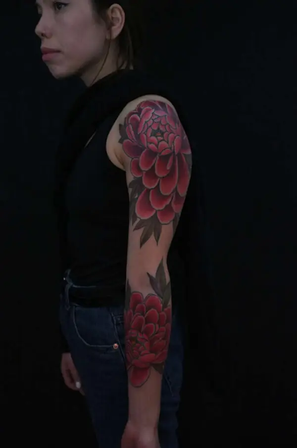 Irezumi Chrysantheme in Black & Grey